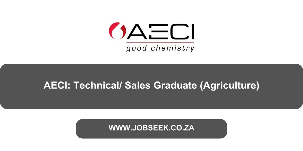 Advertisement for Technical/Sales Graduate Vacancy at AECI Plant Health